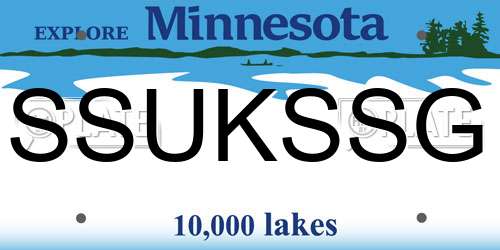 SSUKSSG Minnesota License Plate