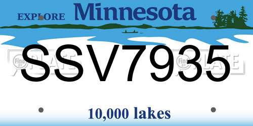 SSV7935 Minnesota License Plate