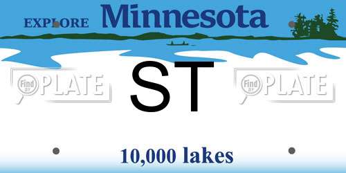 ST Minnesota License Plate