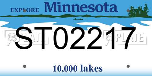 ST02217 Minnesota License Plate
