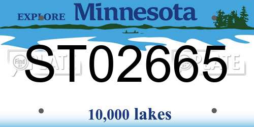 ST02665 Minnesota License Plate
