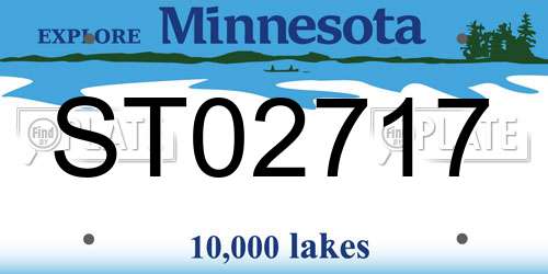 ST02717 Minnesota License Plate