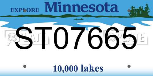 ST07665 Minnesota License Plate
