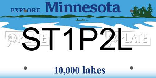 ST1P2L Minnesota License Plate