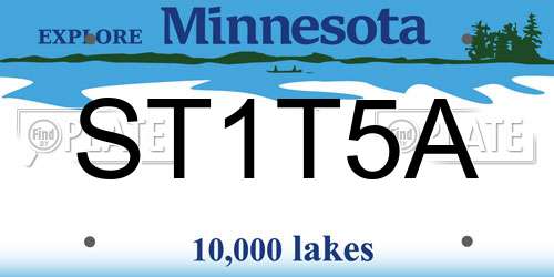 ST1T5A Minnesota License Plate