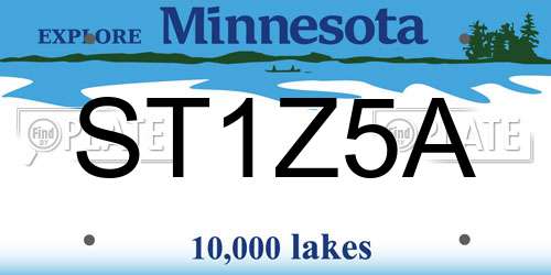 ST1Z5A Minnesota License Plate
