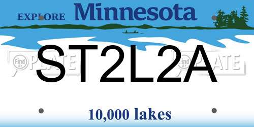ST2L2A Minnesota License Plate