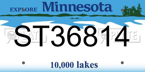 ST36814 Minnesota License Plate