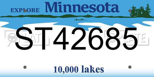 ST42685 Minnesota License Plate