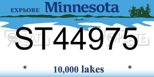 ST44975 Minnesota License Plate