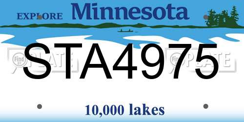 STA4975 Minnesota License Plate