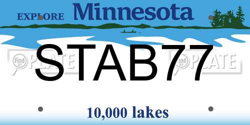 STAB77 Minnesota License Plate