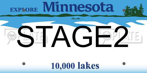 STAGE2 Minnesota License Plate