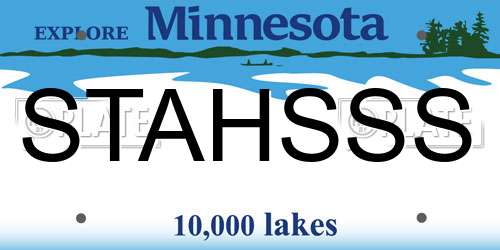 STAHSSS Minnesota License Plate