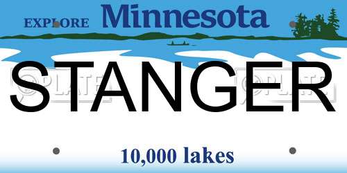 STANGER Minnesota License Plate
