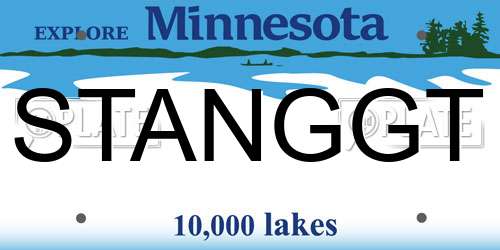 STANGGT Minnesota License Plate