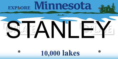 STANLEY Minnesota License Plate
