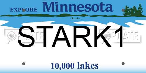 STARK1 Minnesota License Plate