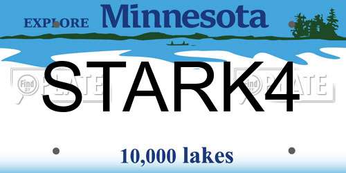 STARK4 Minnesota License Plate
