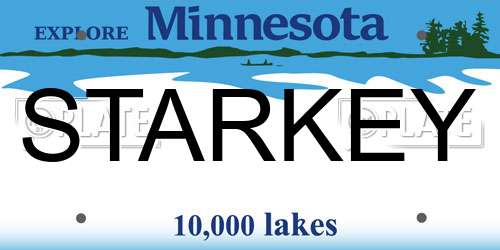 STARKEY Minnesota License Plate