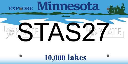 STAS27 Minnesota License Plate