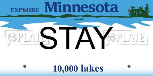 STAY Minnesota License Plate