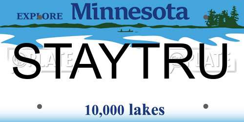 STAYTRU Minnesota License Plate