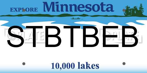 STBTBEB Minnesota License Plate