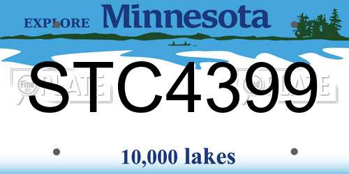 STC4399 Minnesota License Plate