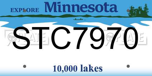 STC7970 Minnesota License Plate