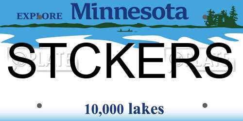 STCKERS Minnesota License Plate