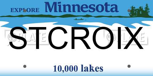STCROIX Minnesota License Plate