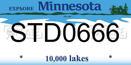 STD0666 Minnesota License Plate