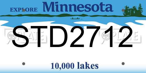 STD2712 Minnesota License Plate