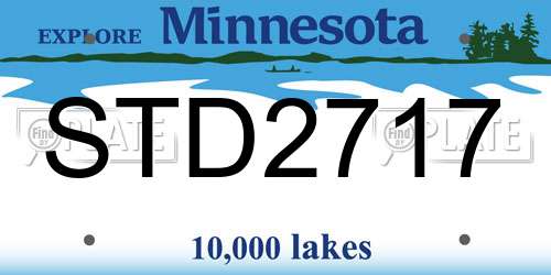 STD2717 Minnesota License Plate