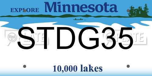 STDG35 Minnesota License Plate
