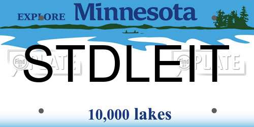 STDLEIT Minnesota License Plate
