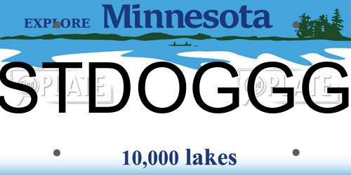 STDOGGG Minnesota License Plate