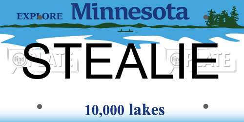 STEALIE Minnesota License Plate