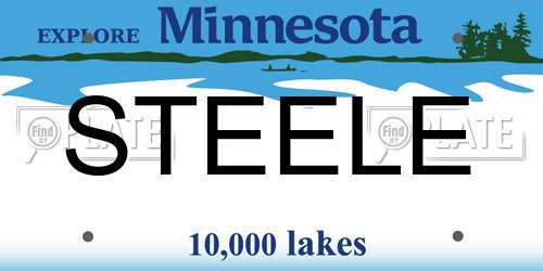 STEELE Minnesota License Plate
