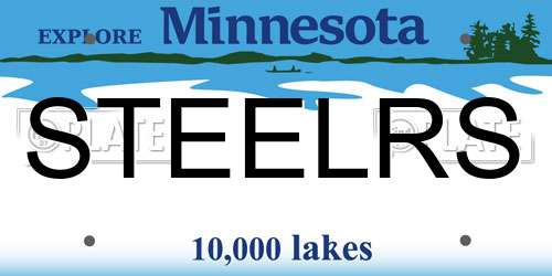 STEELRS Minnesota License Plate