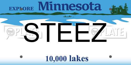STEEZ Minnesota License Plate