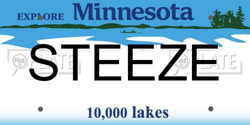 STEEZE Minnesota License Plate