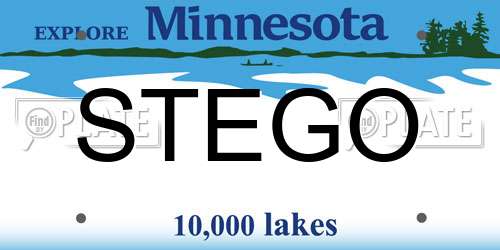 STEGO Minnesota License Plate