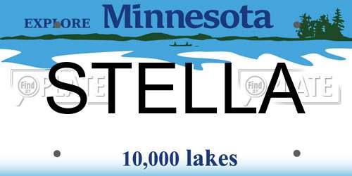 STELLA Minnesota License Plate