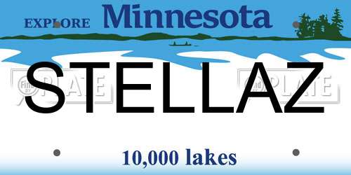 STELLAZ Minnesota License Plate