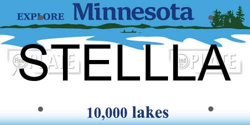 STELLLA Minnesota License Plate
