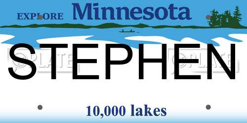 STEPHEN Minnesota License Plate