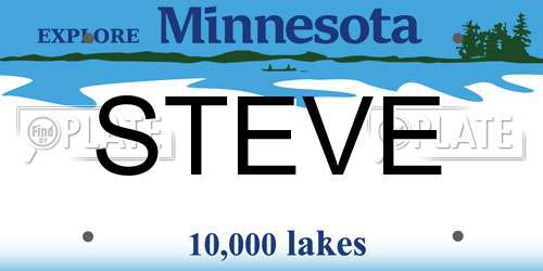 STEVE Minnesota License Plate