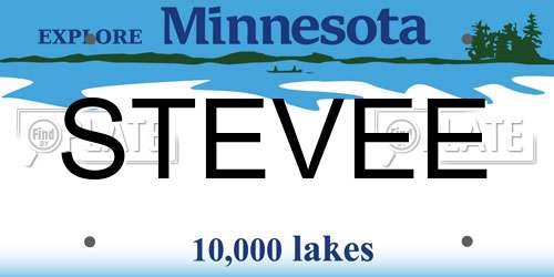 STEVEE Minnesota License Plate